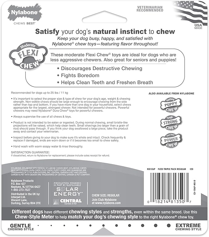 Nylabone Original Bone Flexi Chew Toy - Image 9