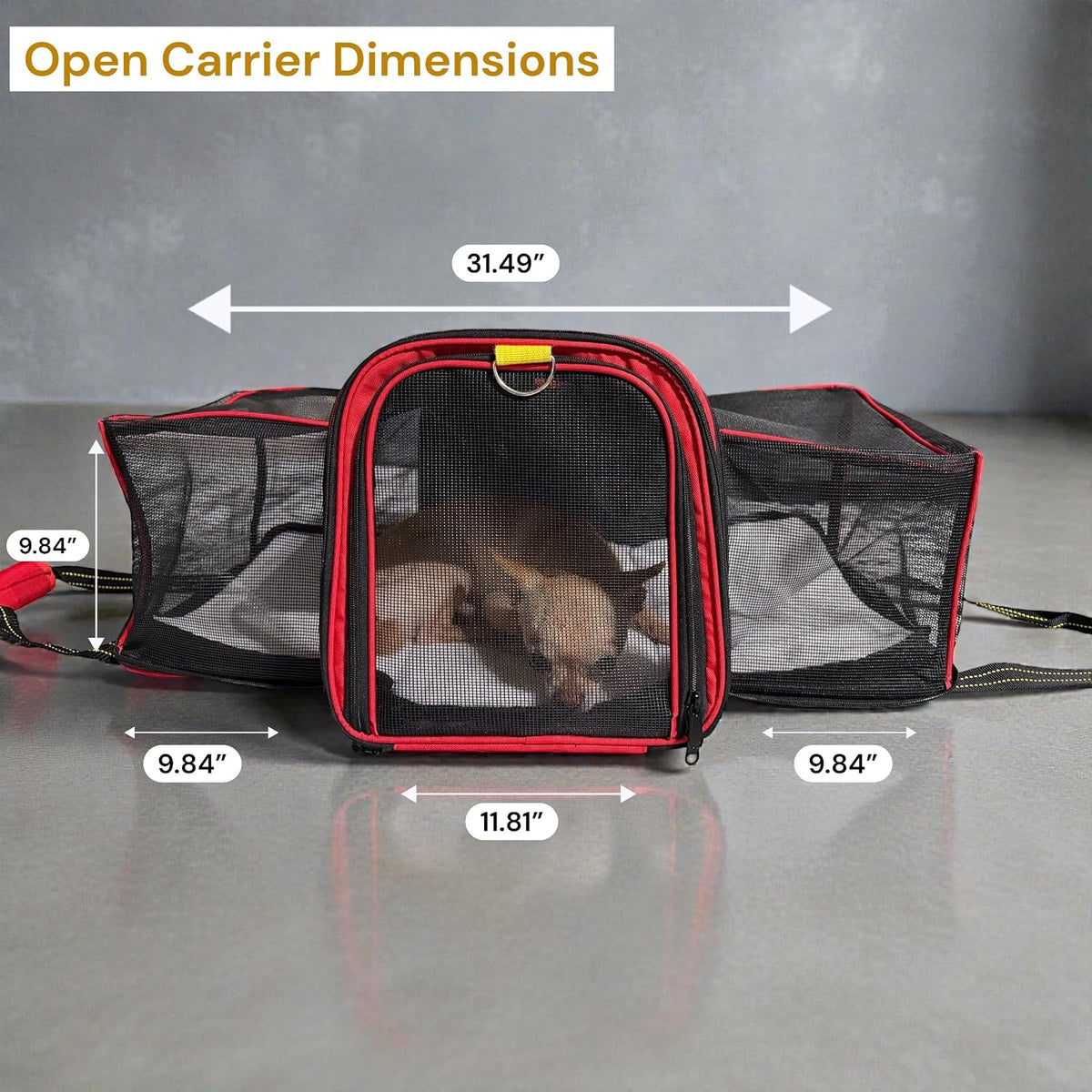 MY LEGACY Expandable Pet Carrier with Wheels & Matching Leash – Airline Compliant Cat & Small Dog Carrier, Fits Under Most Airplane Seats for In-Cabin Travel, Soft-Sided Collapsible, Pets Up to 18 lbs