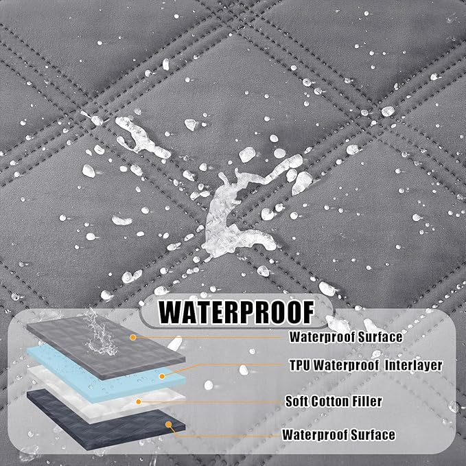 Smiry Waterproof Dog Bed Cover Blanket 52x82, Soft Reversible Pet Blanket - Image 2