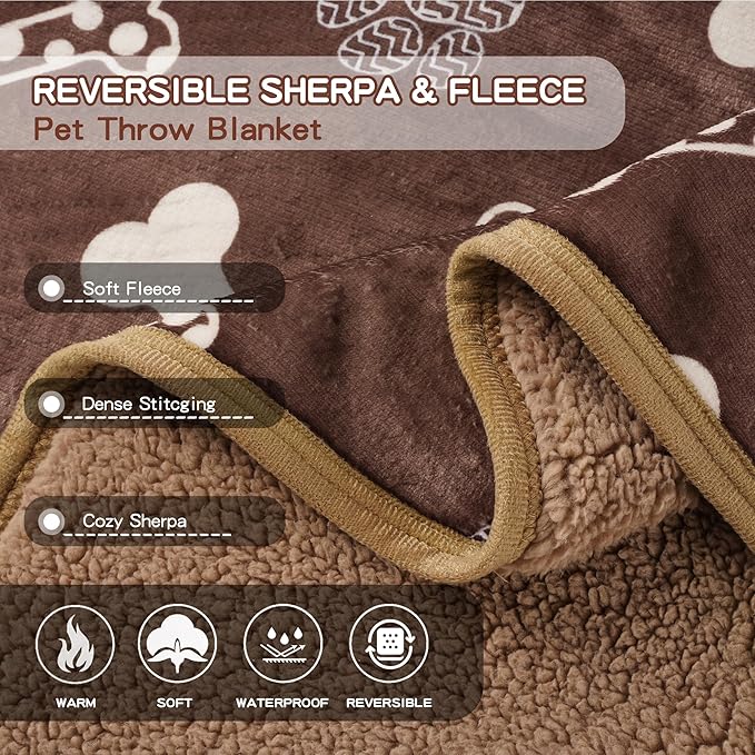 Waterproof Dog Blankets Pet Blanket, Soft Fluffy Sofa Car Bed Protector - Image 4