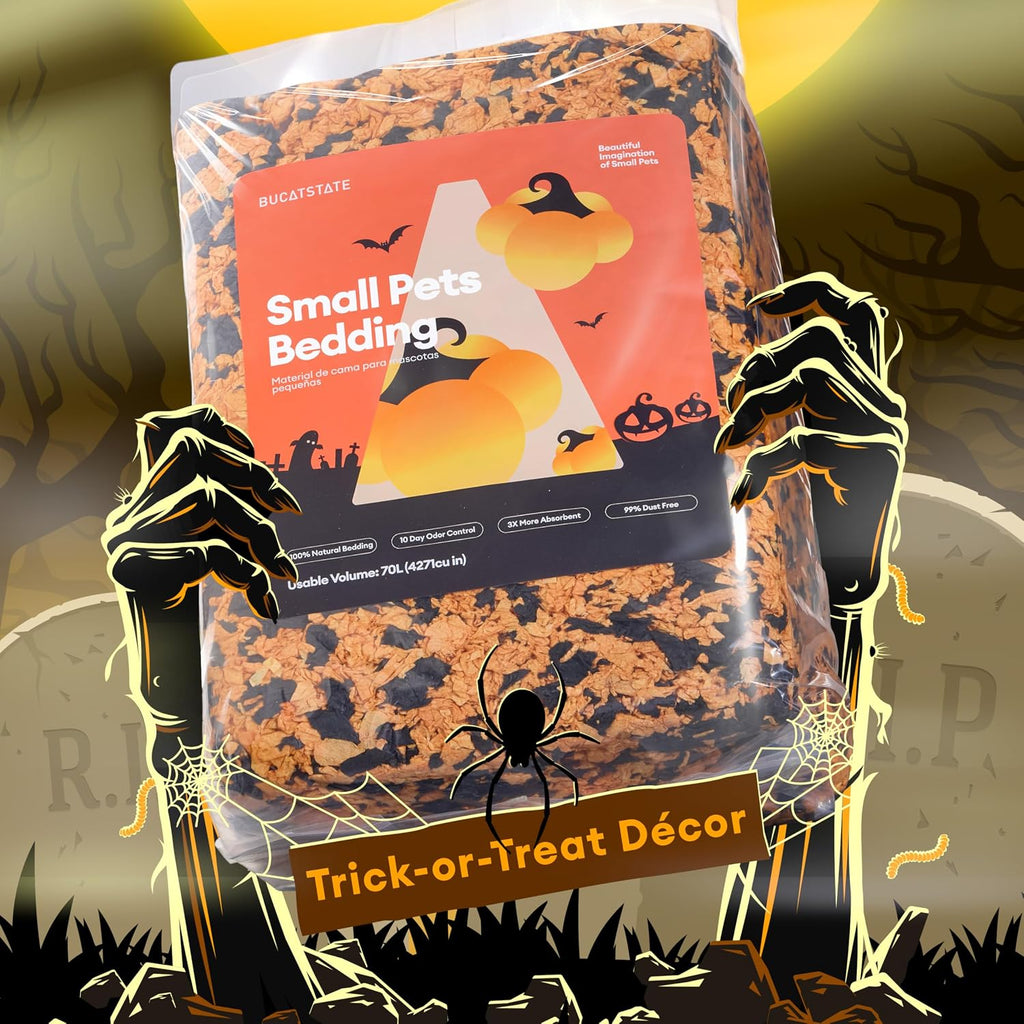 BUCATSTATE Paper Small Pet Bedding 99% Dust-Free, Halloween Decor 70L