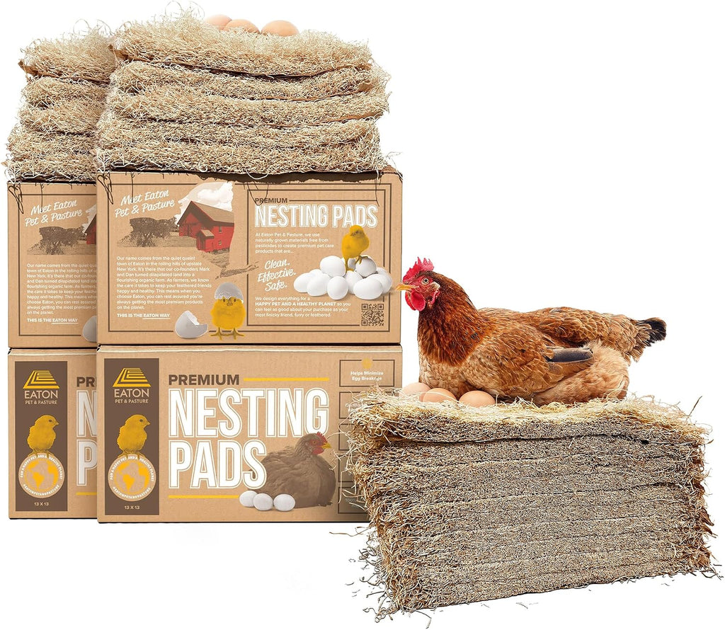 Eaton Pet and Pasture 10 Pack Nesting Pads for Laying Hens, 13 x 13 Inch