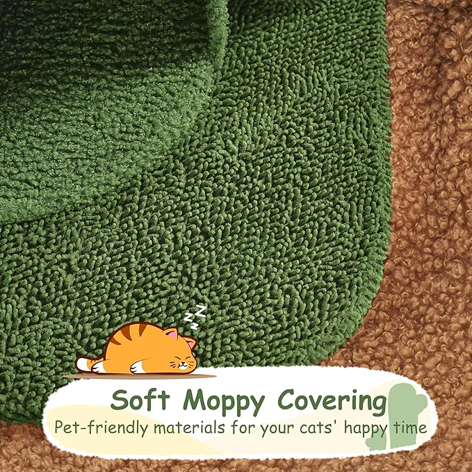 Yaheetech | Cactus Cat Tree | 59.5in Cat Tower w/Cute Perch, Cozy Condo - Image 7