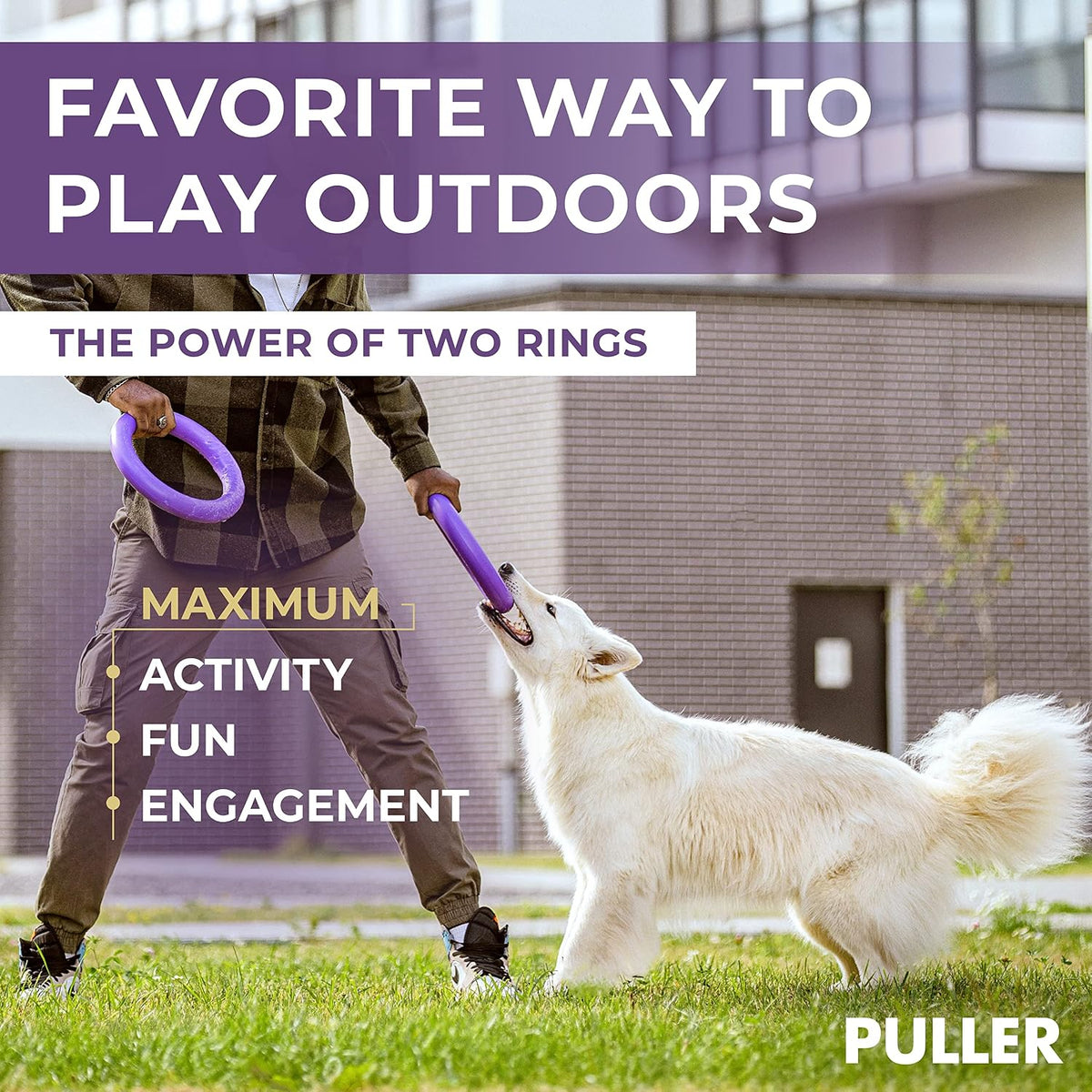 COLLAR Puller Dog Toy Ring for Small Medium Large Dogs Fetch Floating Disc