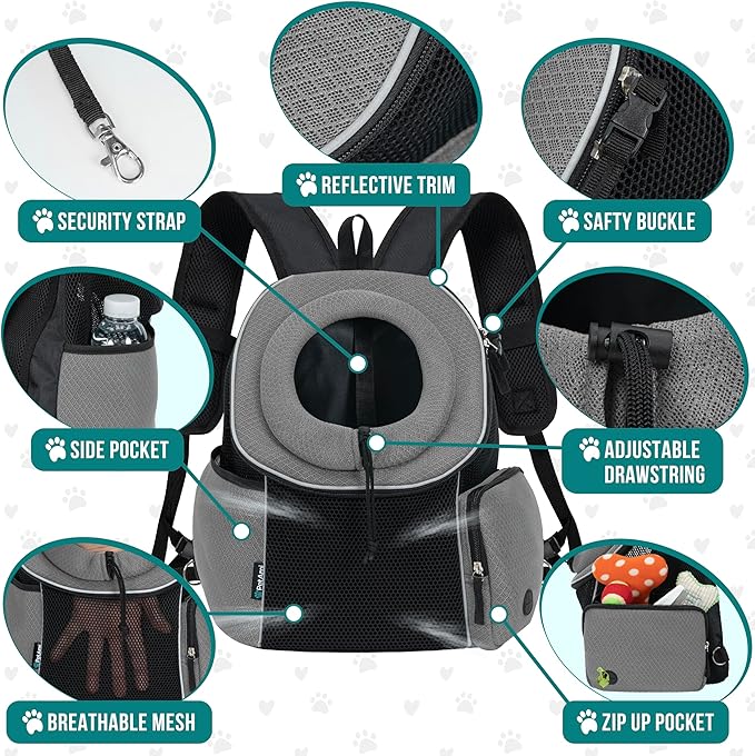 PetAmi Front Carrier Backpack for Dogs and Cats - Image 4