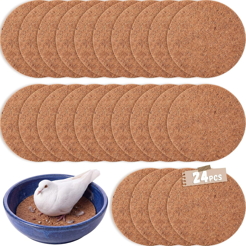 Mifoci 12 Pcs Pigeon Nest Pads, 8.3" Coconut Fiber Bird Breeding Mats