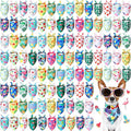 Chunful 100 Pieces Dog Bandanas Bulk Summer Pet Bandanas Pack Triangle Scarf by Chunful