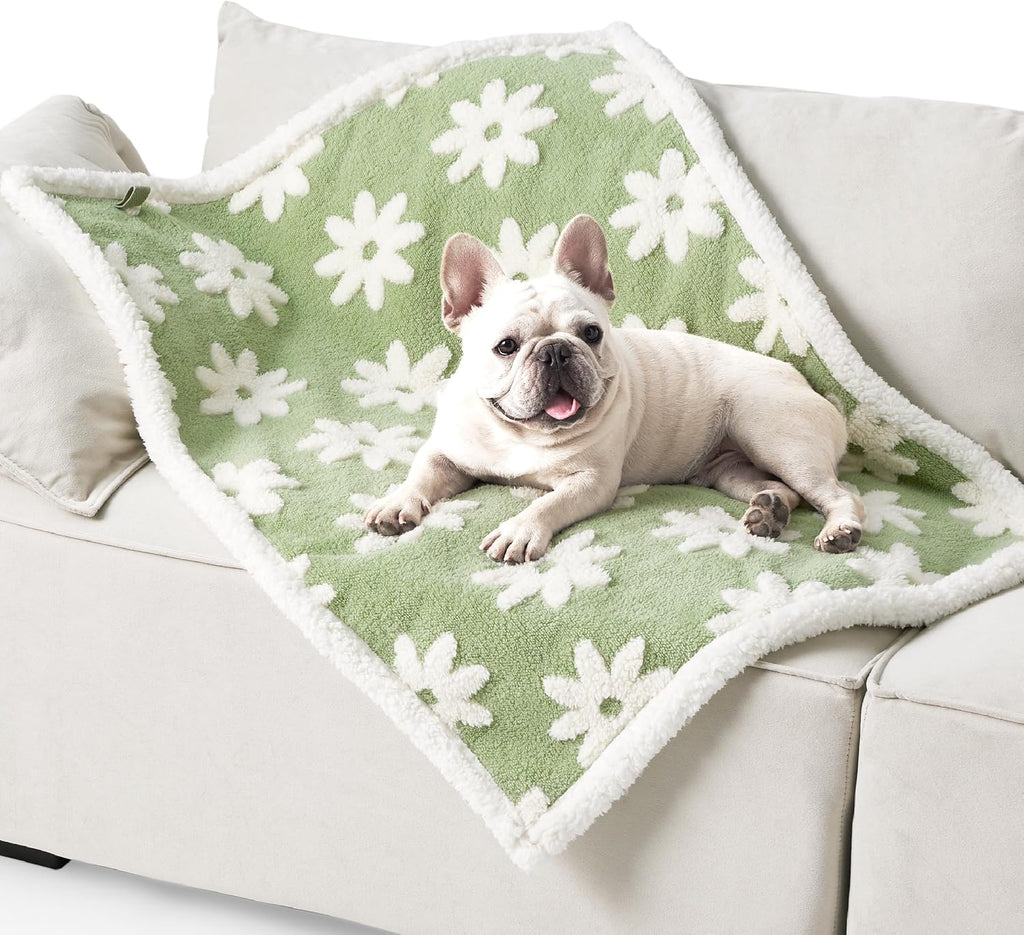 LE SURE Waterproof Dog Blankets for Medium Dogs Cute 3D Jacquard,30x40