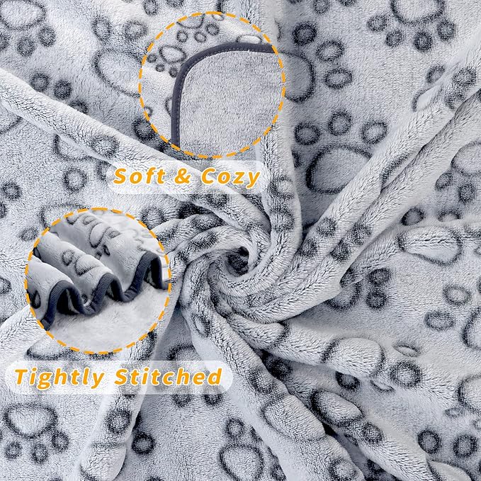 LOKOZ 3 Pack Dog Blankets for Small Dogs, Washable Pet Throw Blanket for Bed - Image 6