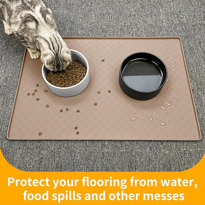 Ptlom Dog Food Mat Waterproof Pet Bowl Mats - Image 5
