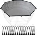Universal Octagonal Dog Playpen Top Cover, Provide Shade and Security for Pets Outdoor and Indoor, Fits All 24" Wide 8 Panel Pet Exercise Pen (8x24 W Cover, Mesh)
