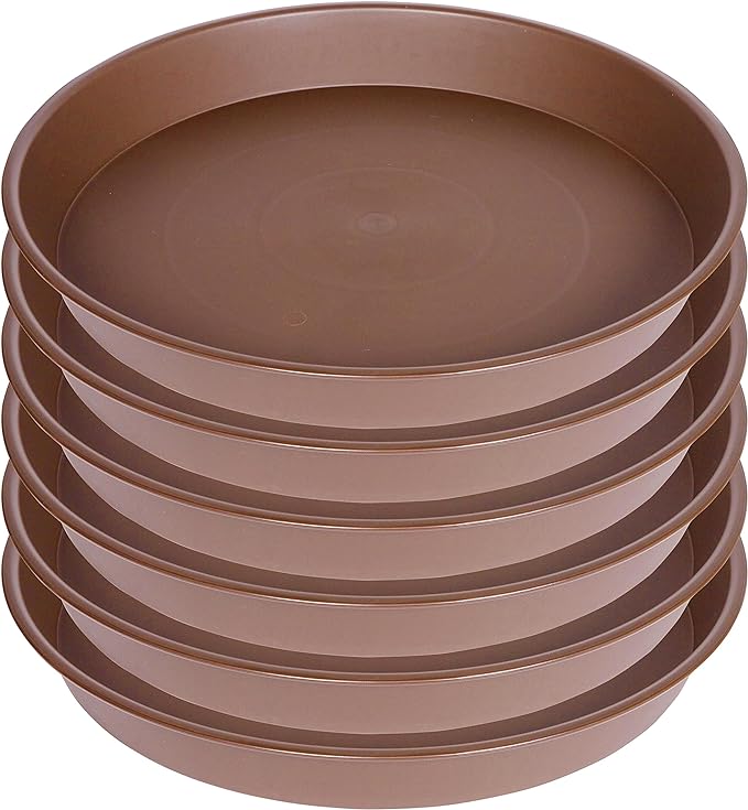 6 Pack of 10 inch Plant Saucer, Heavy Duty Plastic Plant Saucer 10 inch Round by Bleuhome