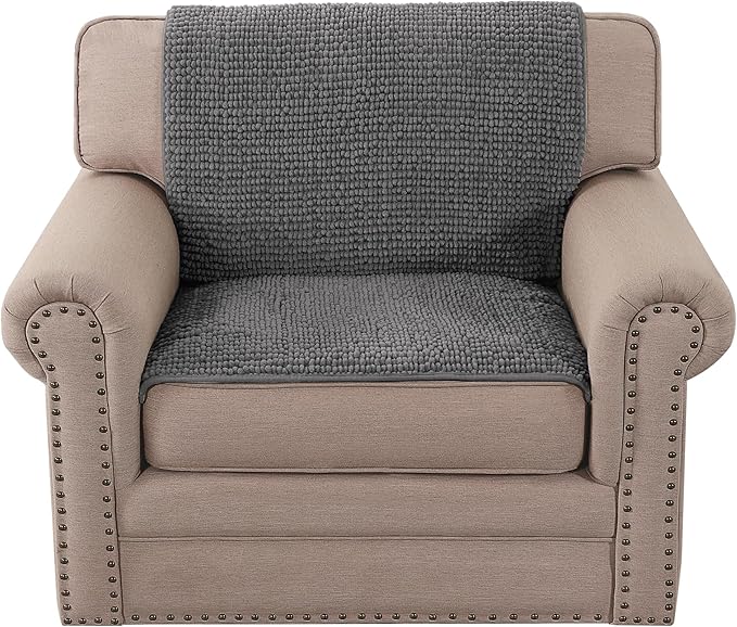 H.VERSAILTEX Plush Chenille Couch Armrest Cover 2 Packs Thick and Soft Sofa - Image 7