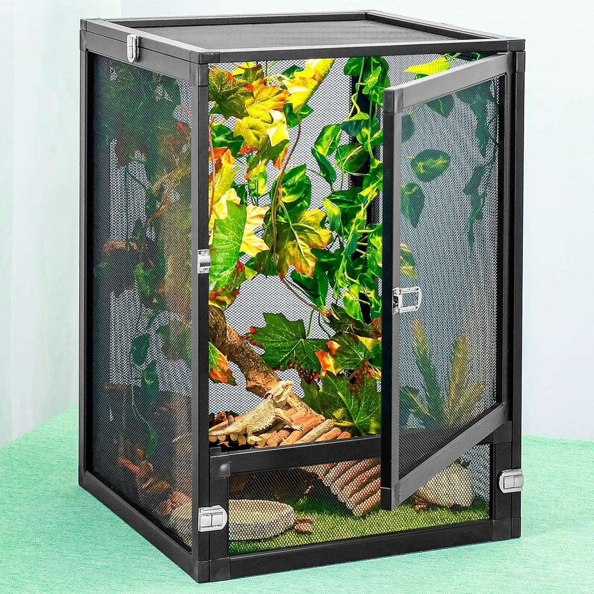 13 Gal Foldable Reptile Terrarium for Gecko & Dragon