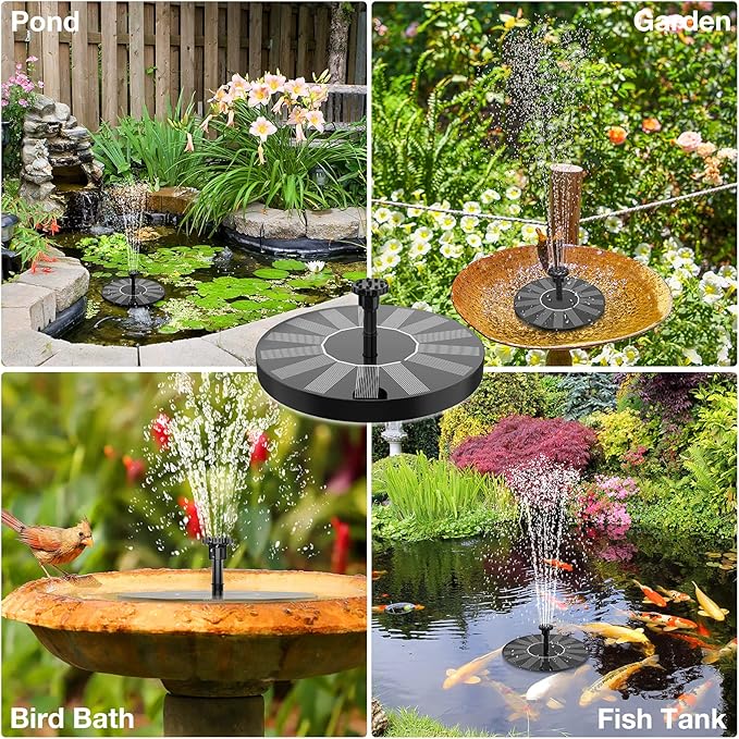 AISITIN 2 x 1.5 W DIY Solar Powered Garden Fountain - Image 8