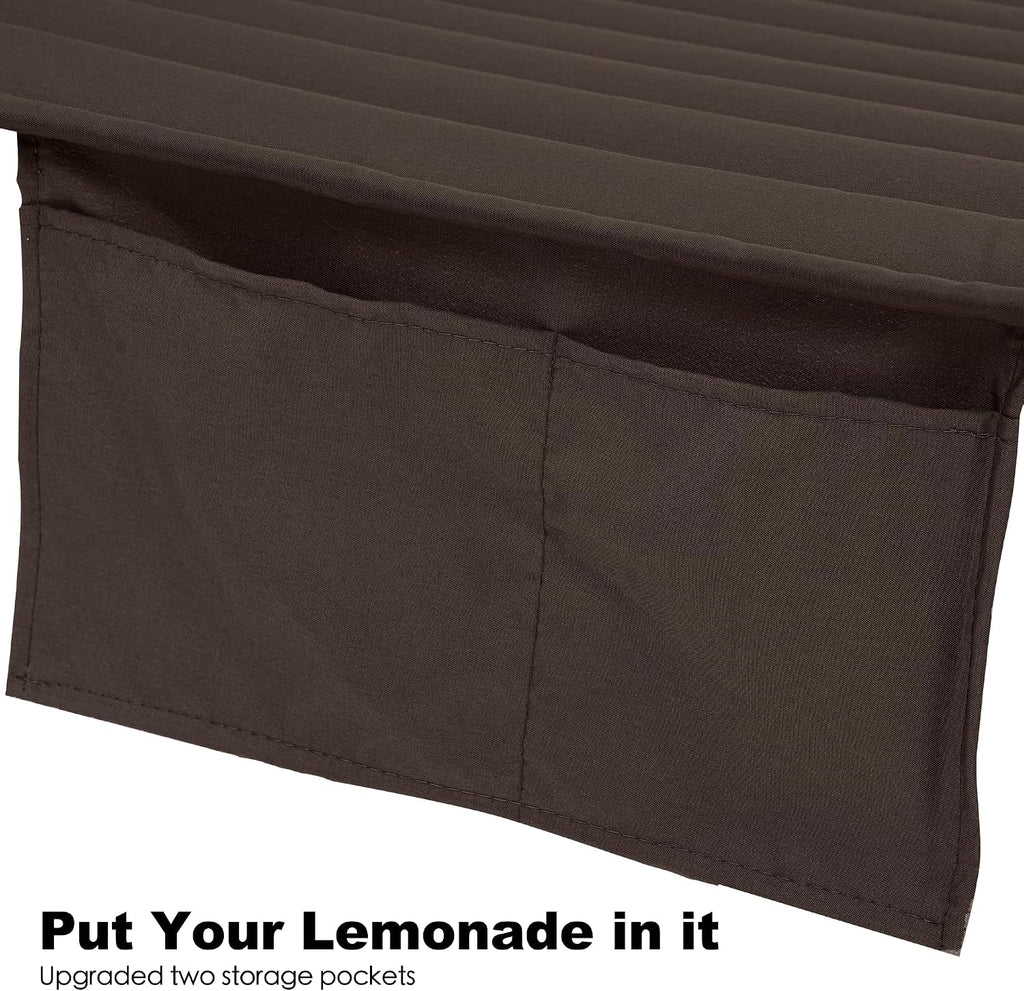 GAFETE 12ft 2 Person Hammock for Outside with Hardwood Spreader Bar