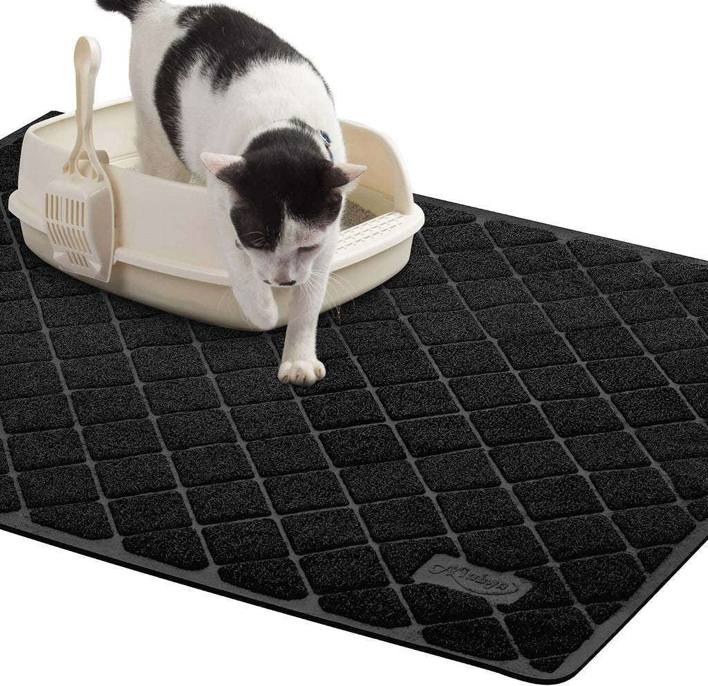 Niubya Premium Cat Litter Mat, Litter Box Mat with Non-Slip and Waterproof Backing, Litter Trapping Mat Soft on Kitty Paws and Easy to Clean, Cat Mat Traps Litter from Box