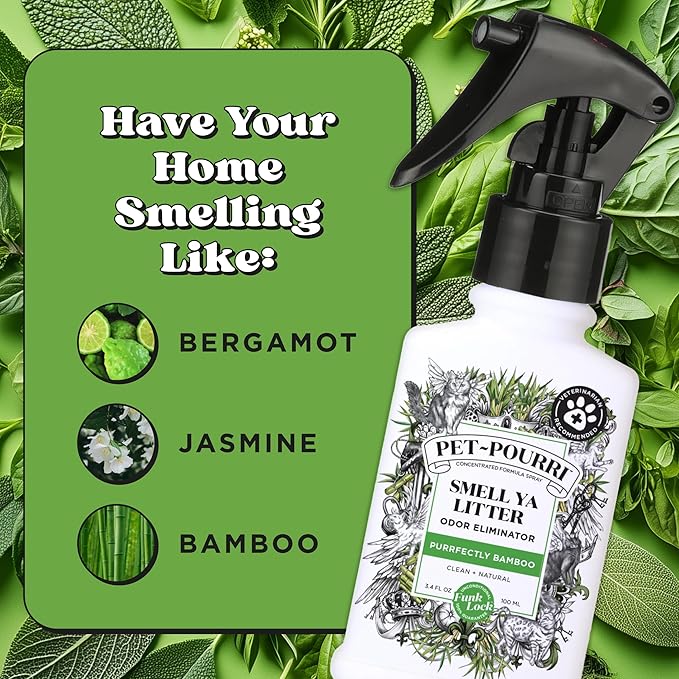 Pet-Pourri Smell Ya Litter Cat Litter Deodorizer Spray, Purrfectly Bamboo 3.4 - Image 9