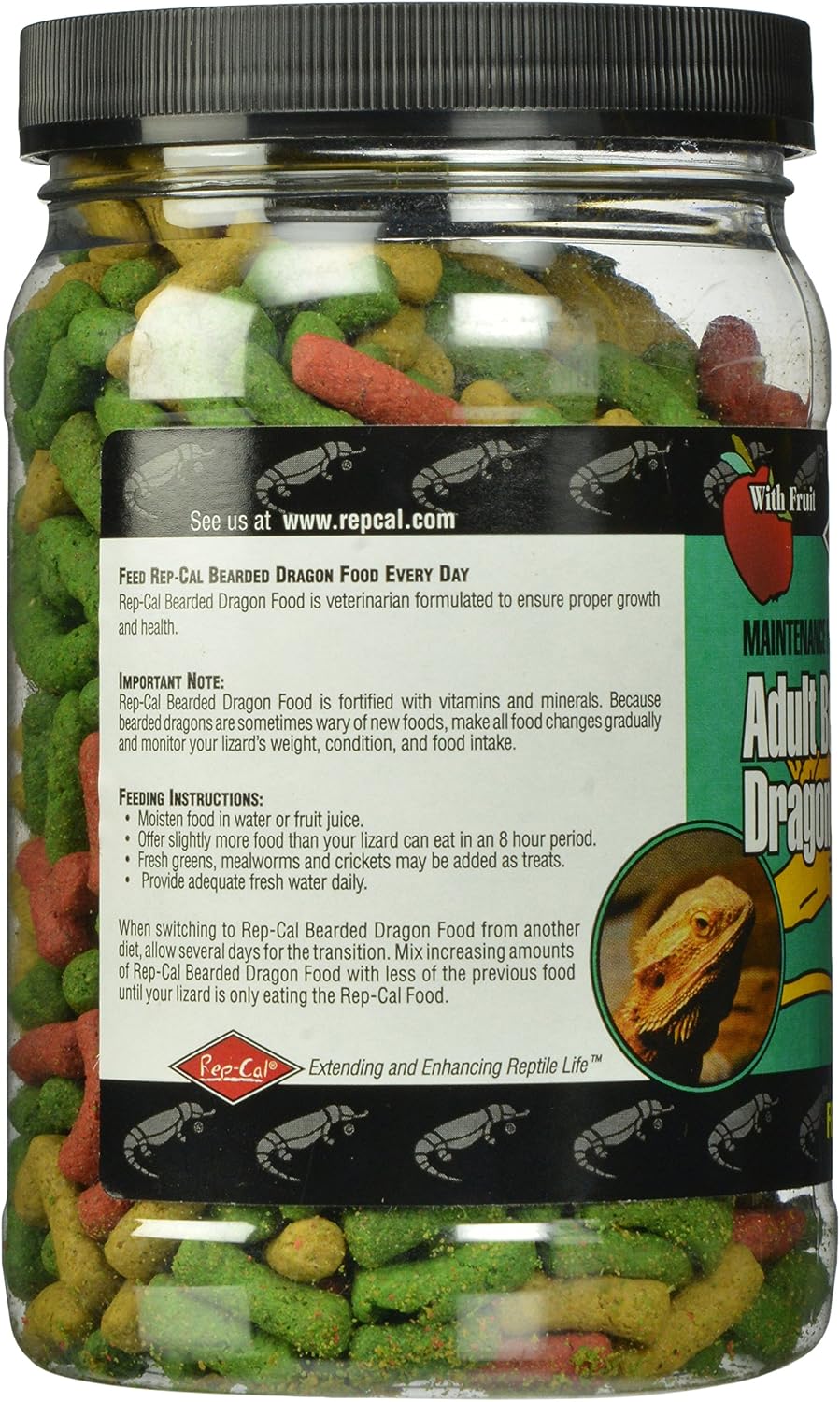 Rep-Cal Srp00815 Adult Bearded Dragon Pet Food, 8-Ounce