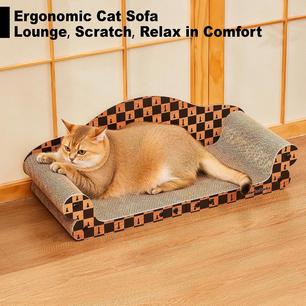 27" Cat Scratcher Bed & Sofa, Large Cardboard Cat Scratch Couch