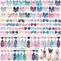 Reginary 100 Pieces Dog Bow Tie Collar Set Include 40 Dog Neckties, and 30 by Reginary