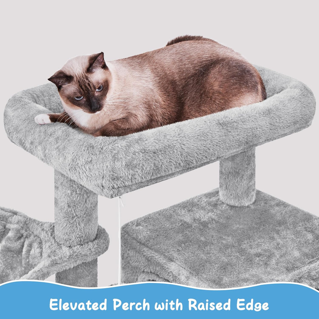 Yaheetech 40in Cat Tree for Indoor Large Cats with Large Top Perch