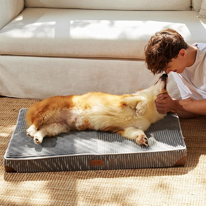 FUKUMARU Dog Bed, Thickened Corduroy Orthopedic Dog Beds - Image 7