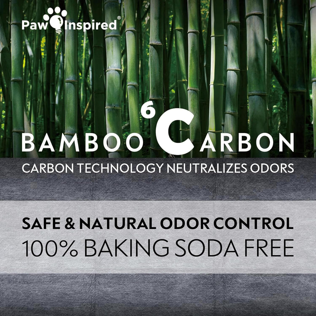 Paw Inspired Disposable Bamboo Carbon Triangle Pan Liners, 13.5x8.5 Inch