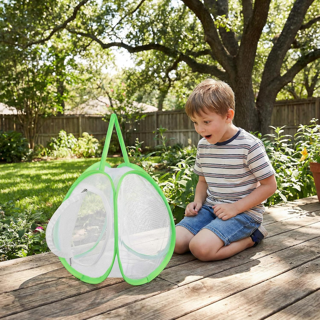 Toyvian Butterfly Habitat Mesh Cage, Portable Insect Enclosure