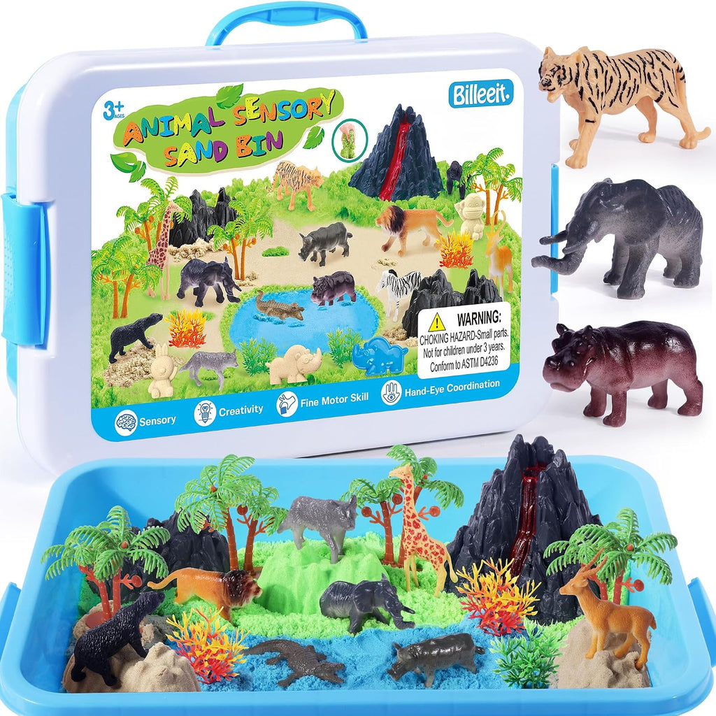 Billeeit Animal Sensory Bin Sand Toy