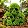 Moss Skull Terrarium Decor, Reptile Hide Tank Accessories for Gecko Lizard