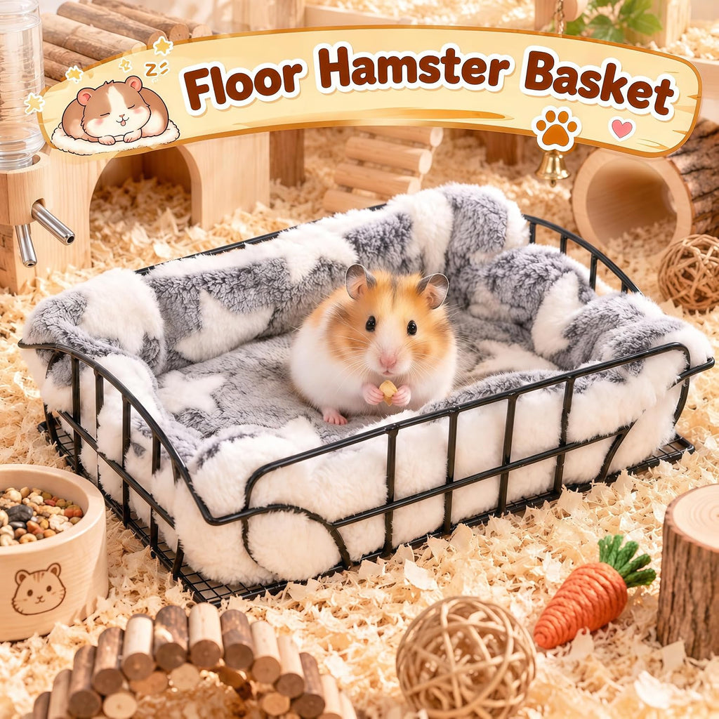 Metal Rat Cage Hanging Platform with Mat, Chew Proof