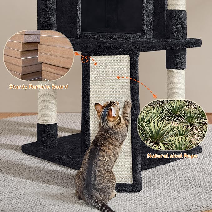 Yaheetech Cat Tree, 42in Cat Tower - Image 9