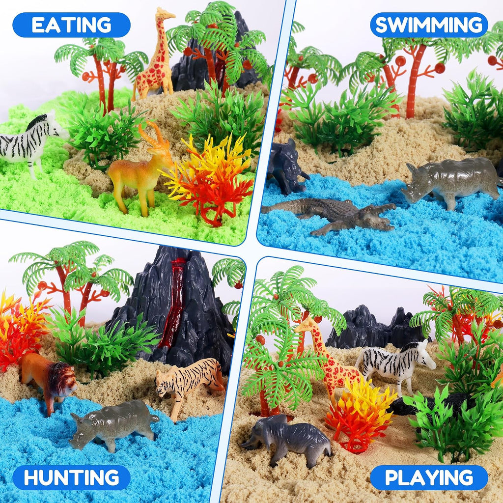Billeeit Animal Sensory Bin Sand Toy