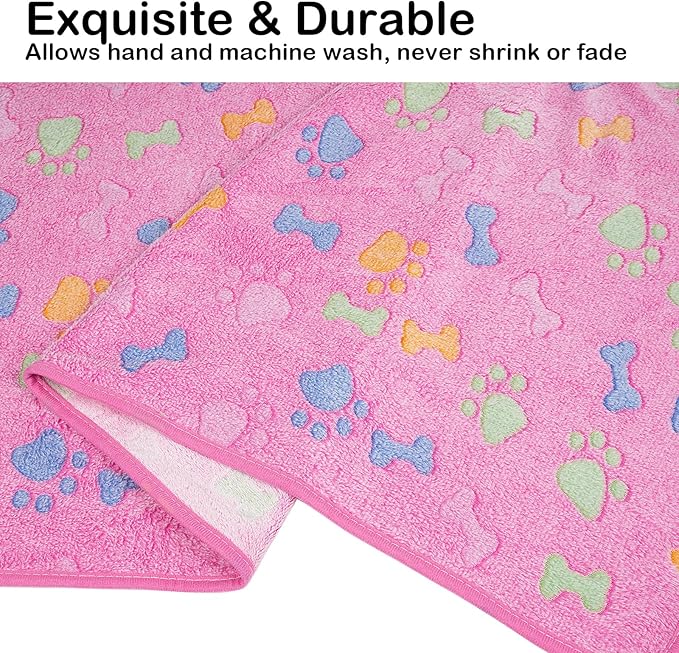 Dono 1 Pack 6 Dog Blankets, Soft Fluffy Fleece Pet Blanket Warm Sleep Mat Paw - Image 4