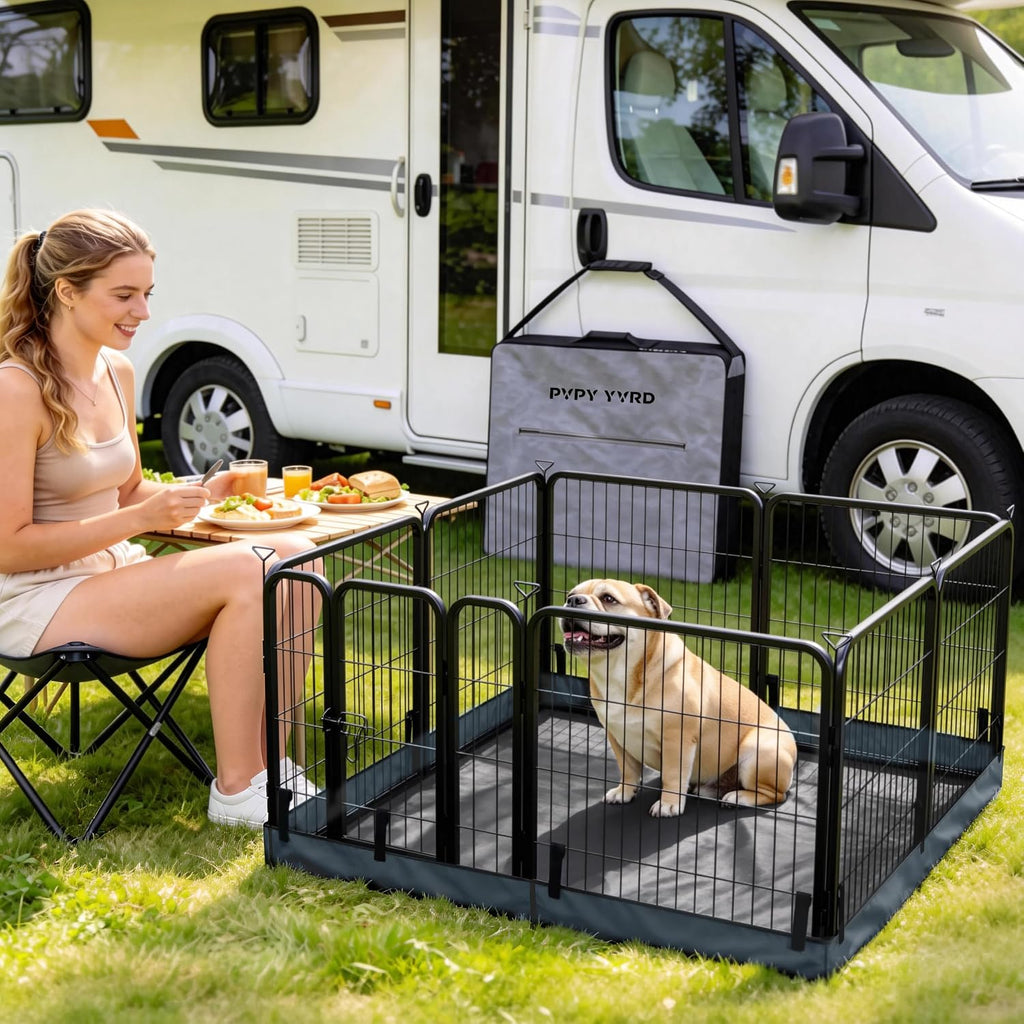 Puppy Playpen with Bottom Storage Bag, 24" H 8 Panels