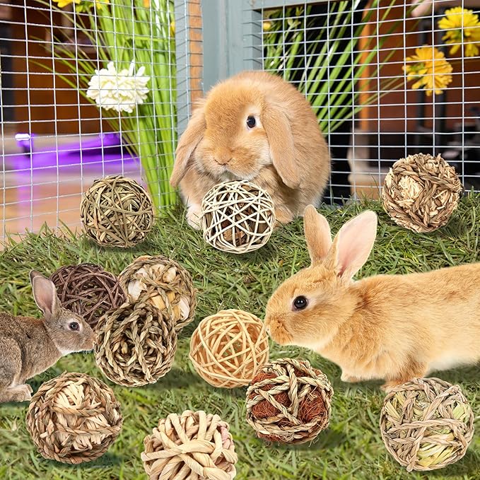 Bunny Chew Grass Balls, Rolling Chew Toys - Image 3