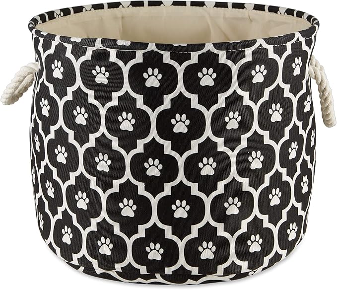 Bone Dry Pet Storage Collection Lattice Paw Print, Small Round by BoneDry