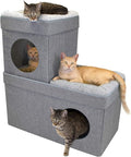 Kitty City Large Stackable Cat Condo & Cube House, Modular Indoor Cat Furniture by KittyCity