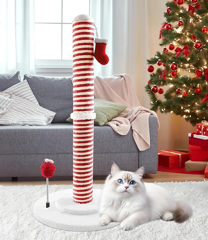 Christmas Cat Scratching Post, Christmas Cat Scratcher by Unknown