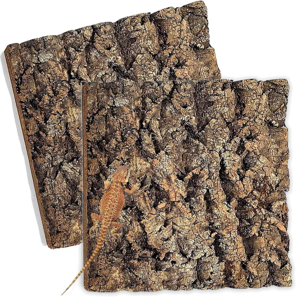 2PCS 11.8"x11.8" Natural Thickened Reptile Cork Bark Terrarium Background