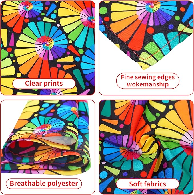 30 Pcs Rainbow Small Dog Bandanas Bulk 25 Inch Pride Dog Bandanas - Image 3