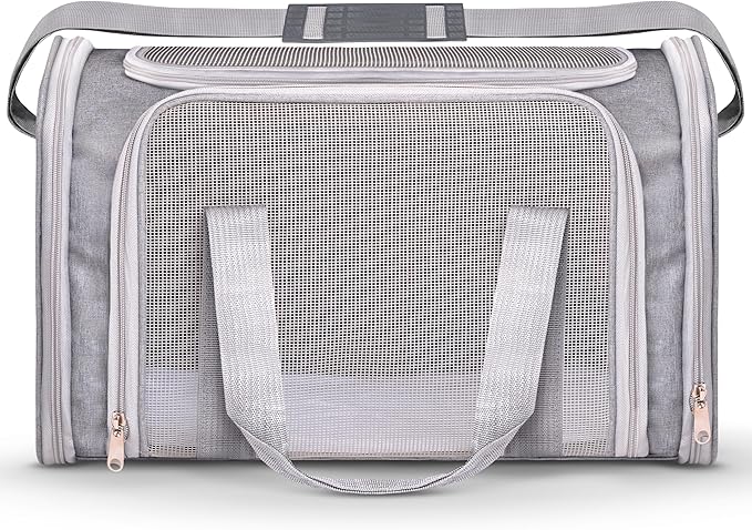 Pet Carrier for Cats, Guinea Pigs – Airline Approved Soft-Sided Travel Bag by VerticalPro