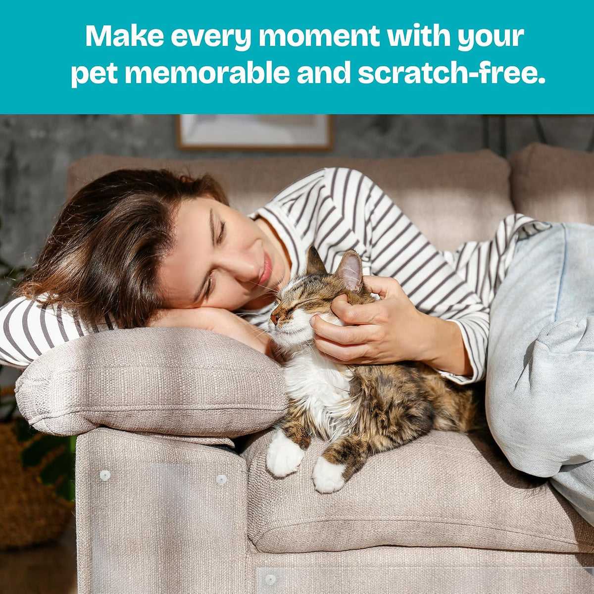 Reli. Cat Scratch Furniture Protector | Couch Anti-Scratch Sheets | 14 Pack