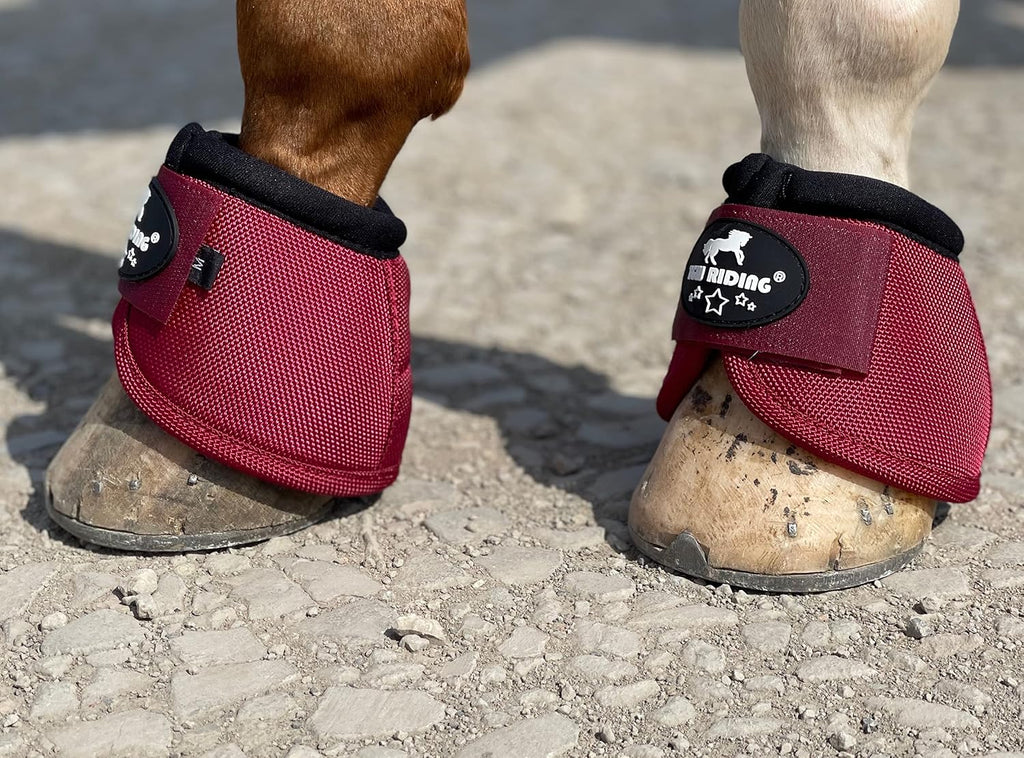 2520D Horse Bell Boots No-Turn Horse Bell Boots, Equine Ballistic Hoof Overreach Bell Boot, Pair