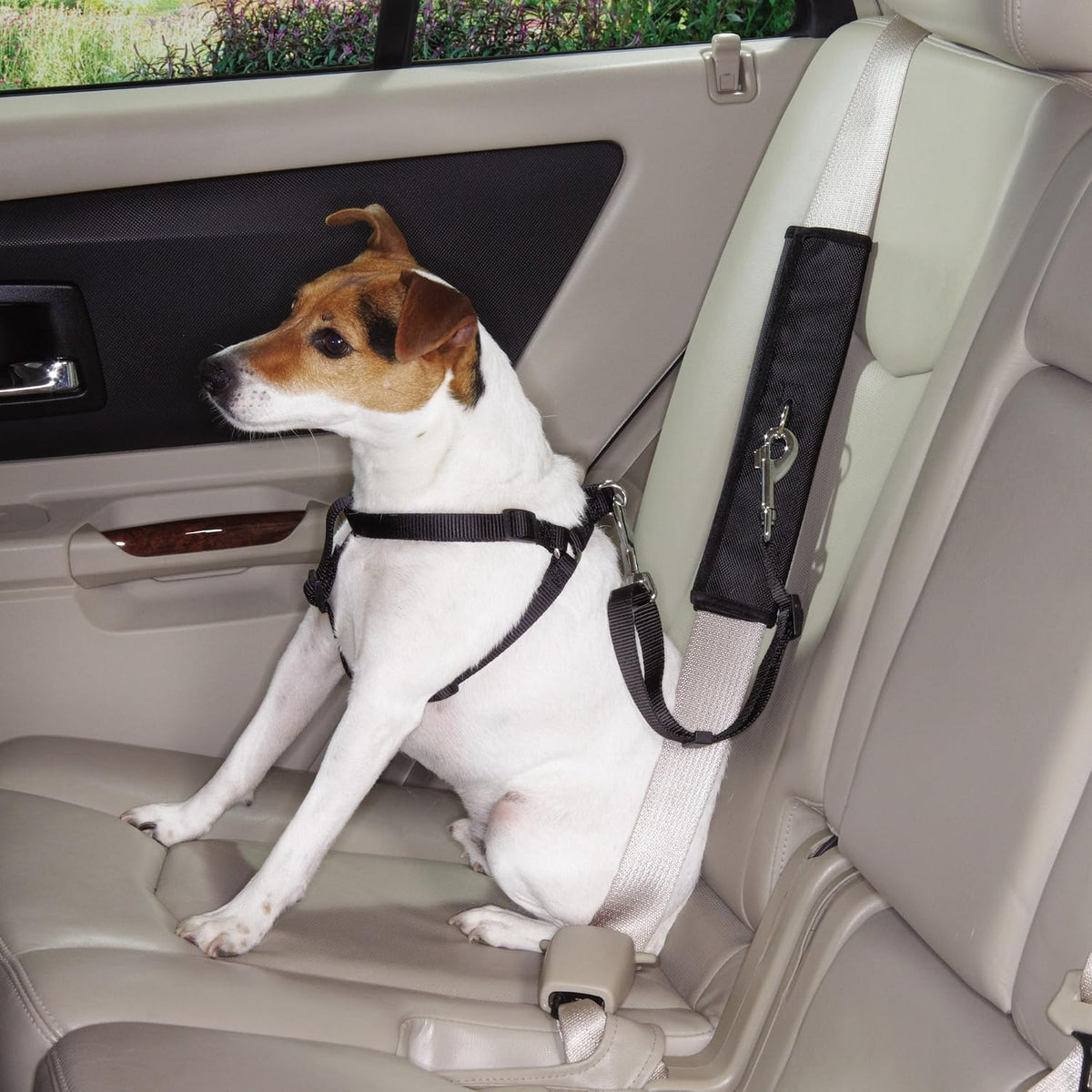 Guardian Gear Ride Right Seat Belt Connectors — Polyester Seat Belt Connectors for Dogs, Black
