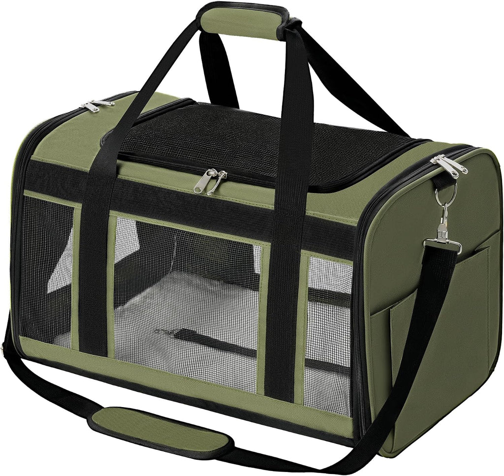 Extra-Large Cat Carrier, Soft-Sided Collapsible Pet Carrier up to 22 lbs