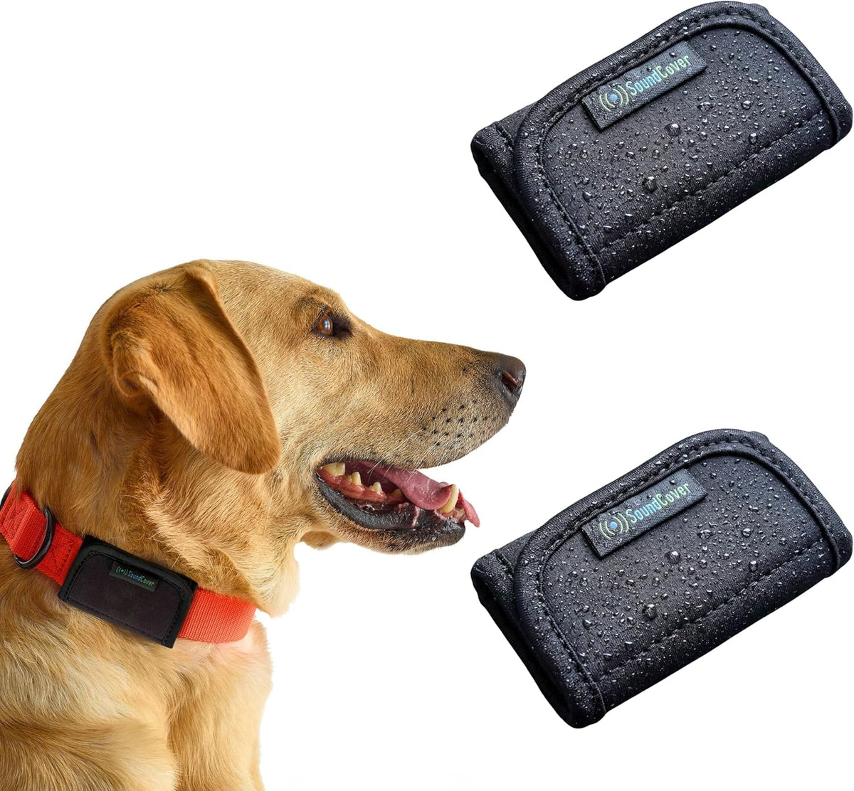 AirTag Holder for Pet Collars and Travel Straps – Compatible with Apple AirTag, Dual Layer Neoprene Wrap with Waterproof Shockproof Case, Secure Flat No Dangle Mount – 2 Pack
