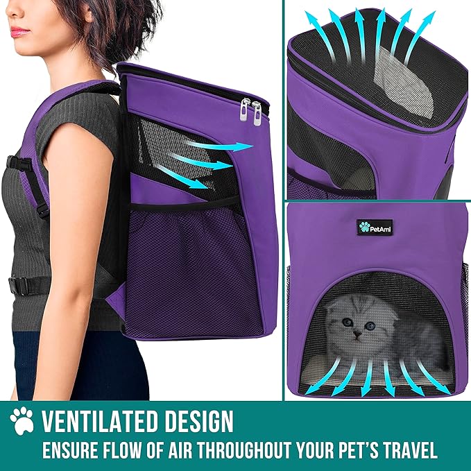PetAmi Small Dogs and Cat Backpack Carrier, Airline Approved Pet Backpack - Image 4