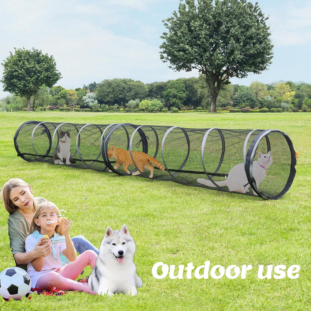 Cat Furniture for Indoor and Outdoor Playpen Portable Cat Tunnels, Kennel Enclosure,Portable Catio for Indoor Cats, Dogs & Small Animals,Easy Connected with Tents or Cubes,2 Packs